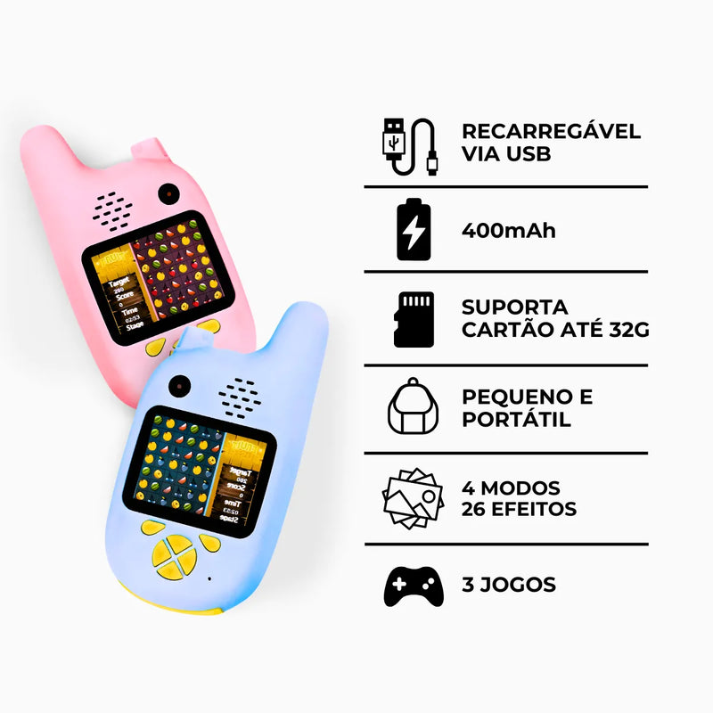 Walkie Talkie Infantil Com Câmera Digital
